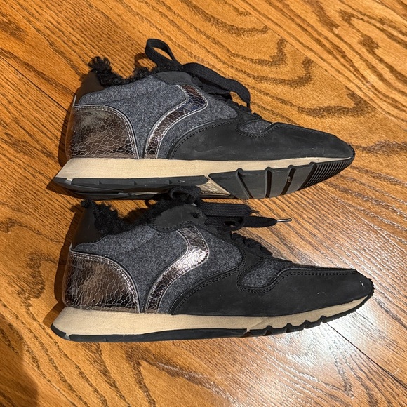 VOILE BLANCHE JULIA FUR SNEAKER BLACK SUEDE size 38 - Picture 6 of 14